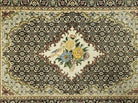 2'4" X 3' Finely Woven Handmade Chinese Floral Oriental Wool Throw Rug with Bird & Flowers - Jewel Rugs