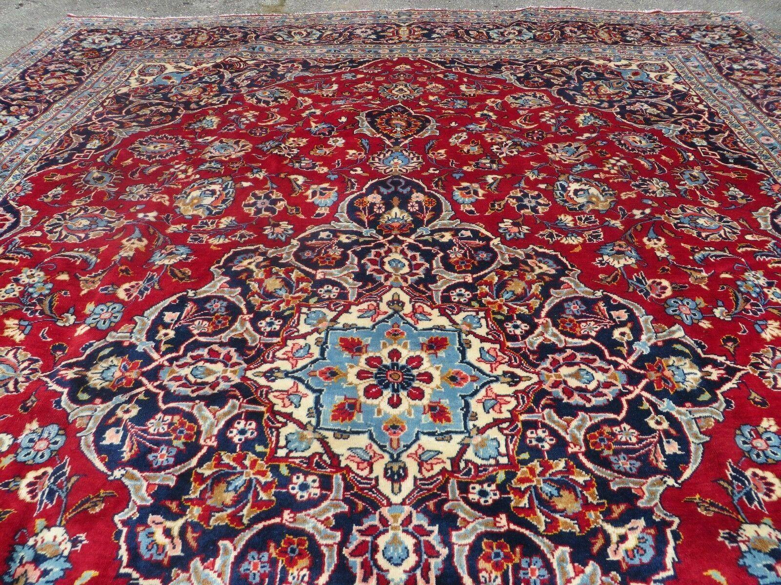 10' X 13' Handmade Authentic Traditional Red Oriental Wool Rug Decorative Nice Vegetable Dyes - Jewel Rugs