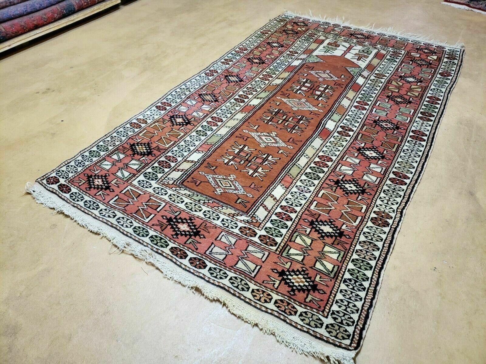 4' X 7' Antique Handmade Turkish Melas Oushak Wool Rug - Jewel Rugs