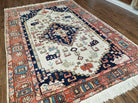 6' X 9' Vintage Handmade India Geometric Oriental Rug Wool Hand Knotted Carpet - Jewel Rugs