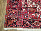 8' X 11' Vintage Handmade India Oriental Hand Knotted Wool Rug Carpet Red Nice - Jewel Rugs