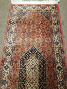 2' 7 X 8' Vintage Machine Made Belgium Power Loomed Wool Rug Runner Rusted Red - Jewel Rugs