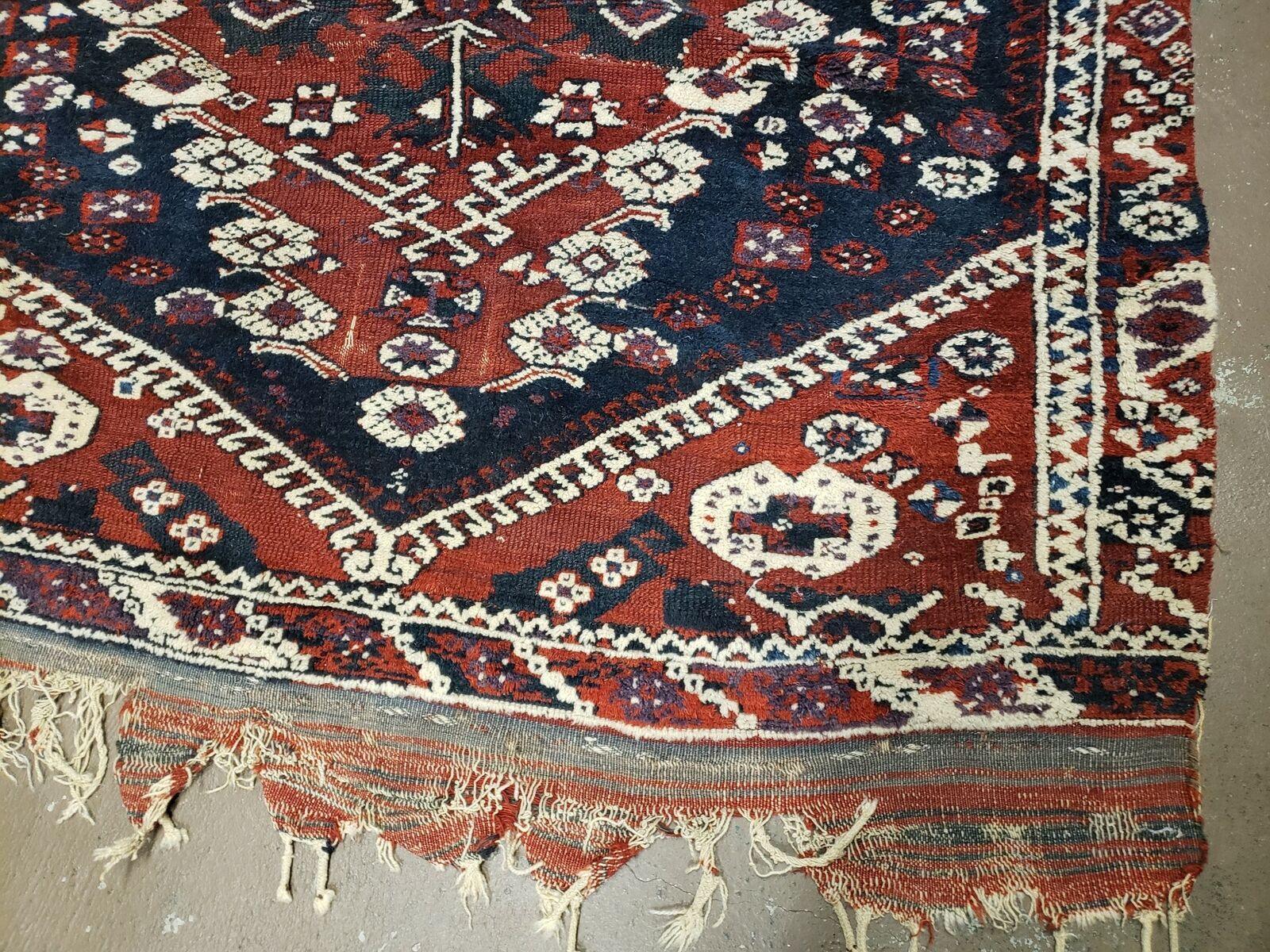 4' X 4' 4" Antique Handmade Turkish Oriental Bergema Wool Veg Dyes Tribal Collectible Rug - Jewel Rugs