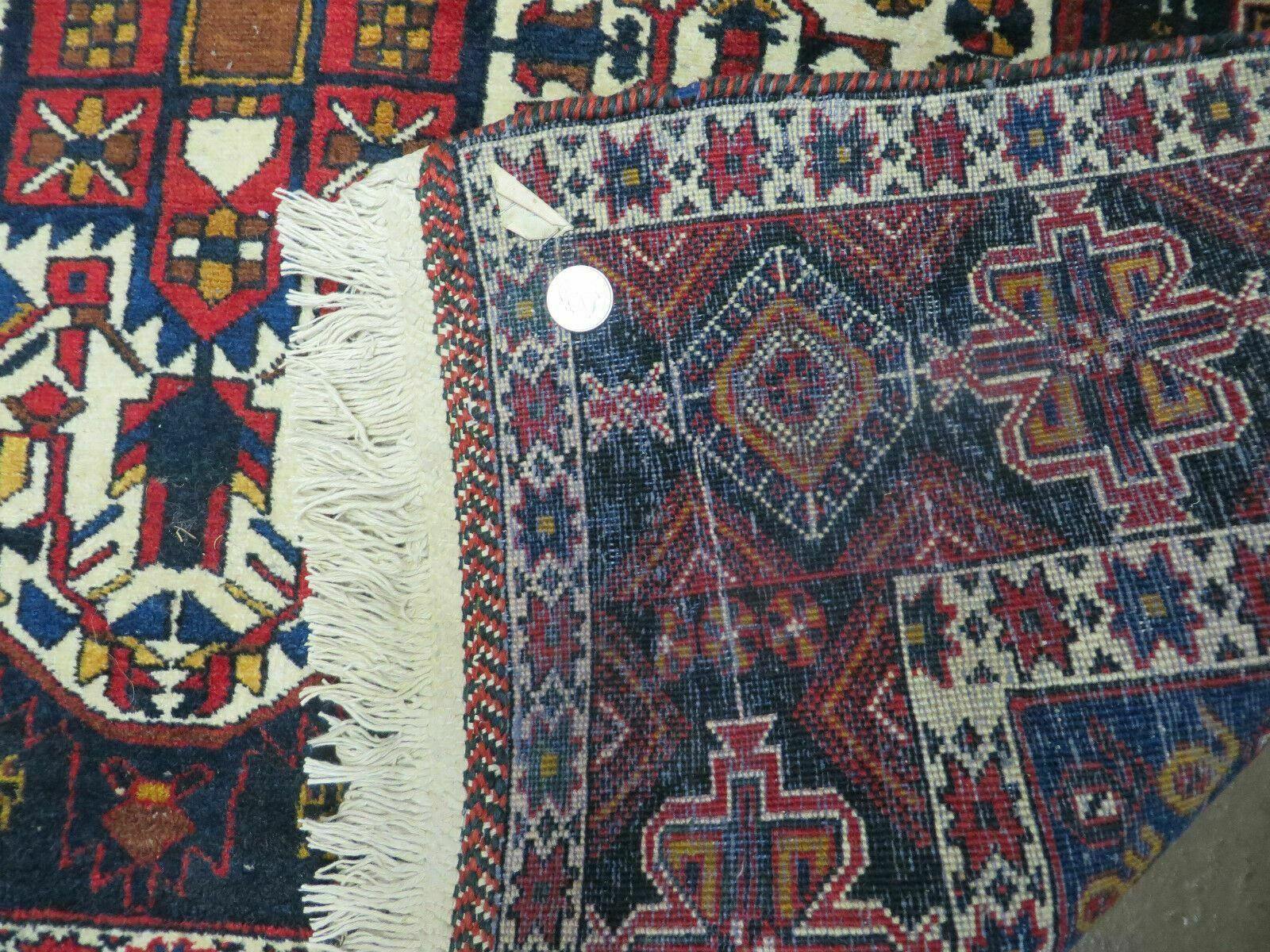 4' X 5.5' Vintage Handmade Turkish Tribal Wool Rug Medallion Nice - Jewel Rugs