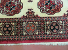 9' X 12' Karastan #704 Bokhara Pattern - Red & Ivory American Made Wool Rug Nice - Jewel Rugs