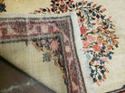 2' 7" X 3' 6" Antique Rug Hand Knotted Pictorial Wool Oriental Flowers - Jewel Rugs