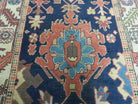 3' X 5' Vintage Handmade India Floral Oriental Wool Rug Nice Rug Blue # 401 - Jewel Rugs