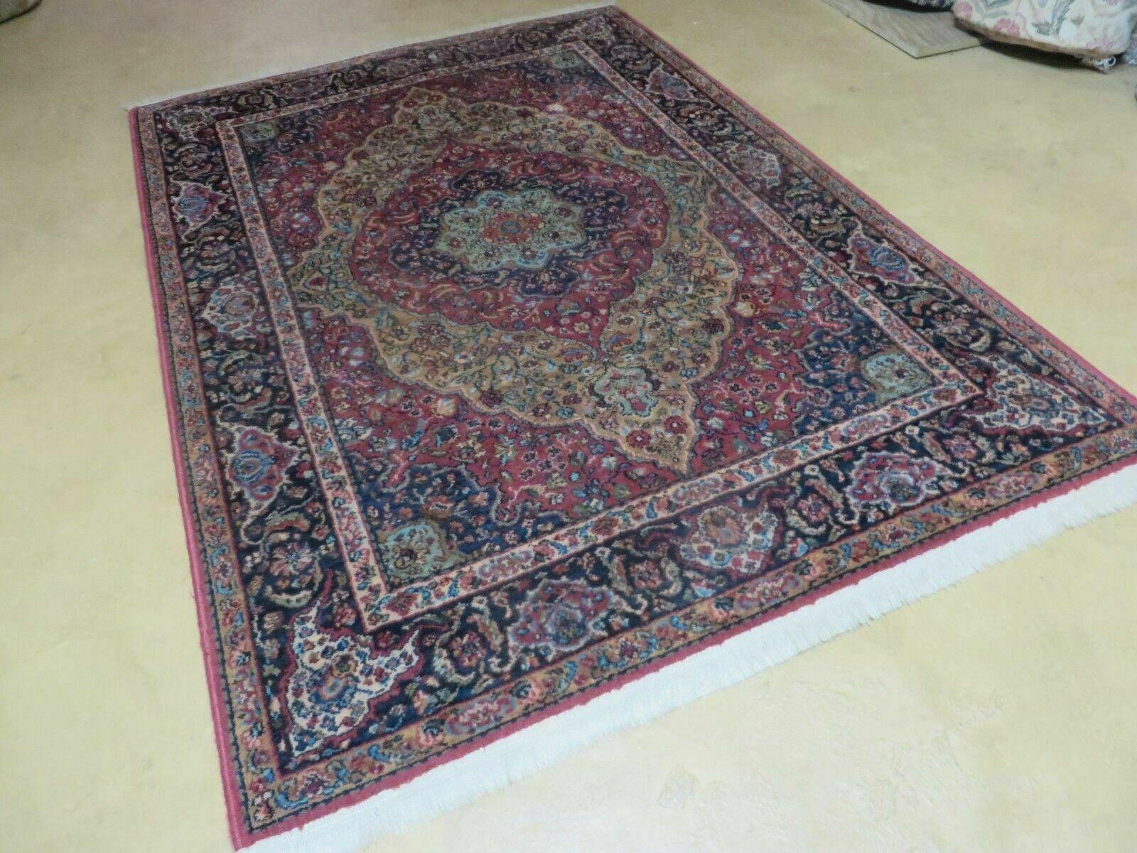 4' 3" X 6' Karastan Medallion Kirman Pattern # 700-718 Wool Rug USA Beauty - Jewel Rugs