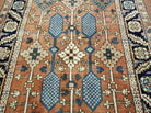 4' X 6' Handmade Turkish Wool Rug Decorative Rust Red Blue - Jewel Rugs