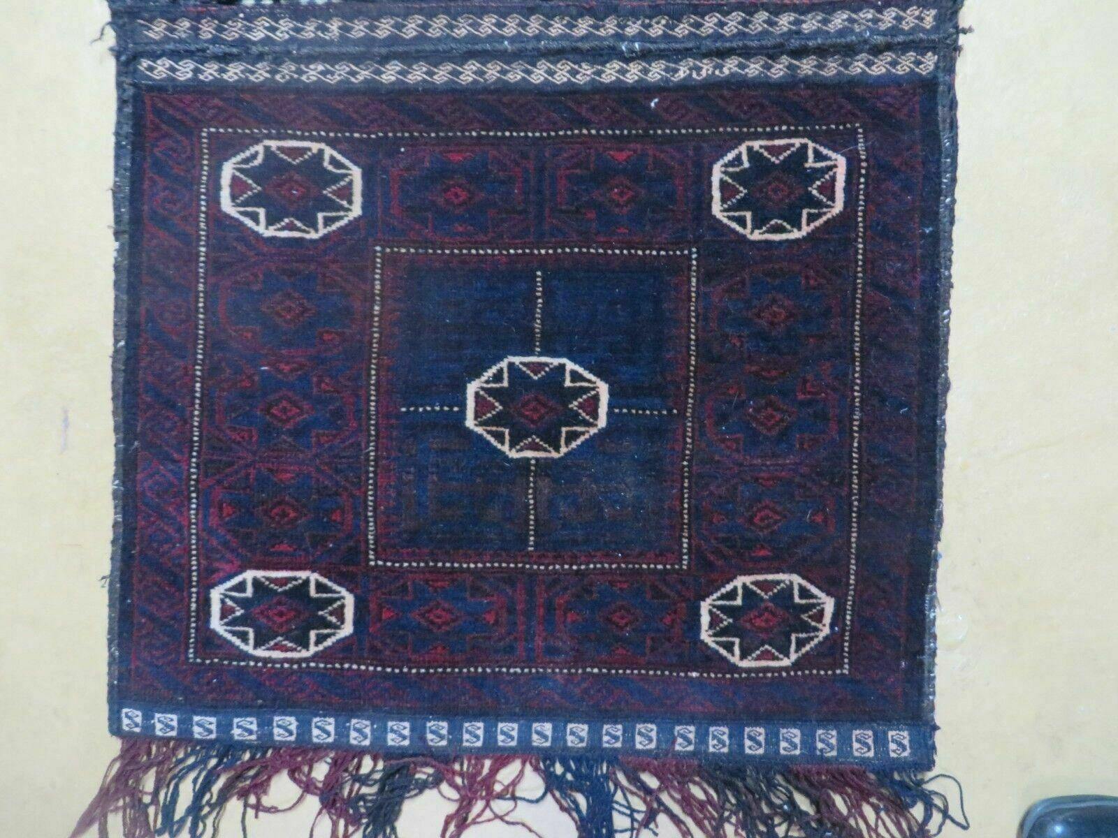 26" X 53" Antique Handmade Pakistan Balouchi Tribal Wool Rug Double Saddlebag Tobreh - Jewel Rugs