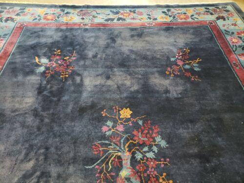 8' X 10' Antique Hand Made Art Deco Nichols Peking Chinese Rug Carpet Blue Nice - Jewel Rugs