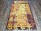 3' X 5' 3" 1960s Danish Ege Rya Shag DeLuxe Rug Mid-Century Modern Yellow Orange - Jewel Rugs