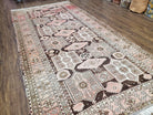 Antique Caucasian Rug 5' 5" x 10' 9", Shirvan Carpet, Wide Oriental Corridor Runner, Quality Handmade Hand-Knotted Wool Rug, Pale Pink Black - Jewel Rugs