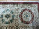 9' X 12' Modern Handmade Indo Lahore Wool Rug Art Deco Olive Ivory Nice Wow - Jewel Rugs