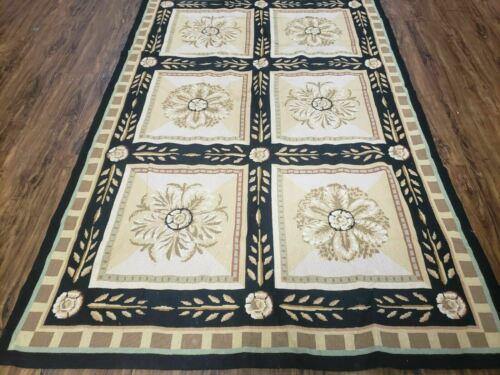 4' X 6' Handmade French Aubusson Savonnerie Garden Design Needlepoint Rug Nice - Jewel Rugs