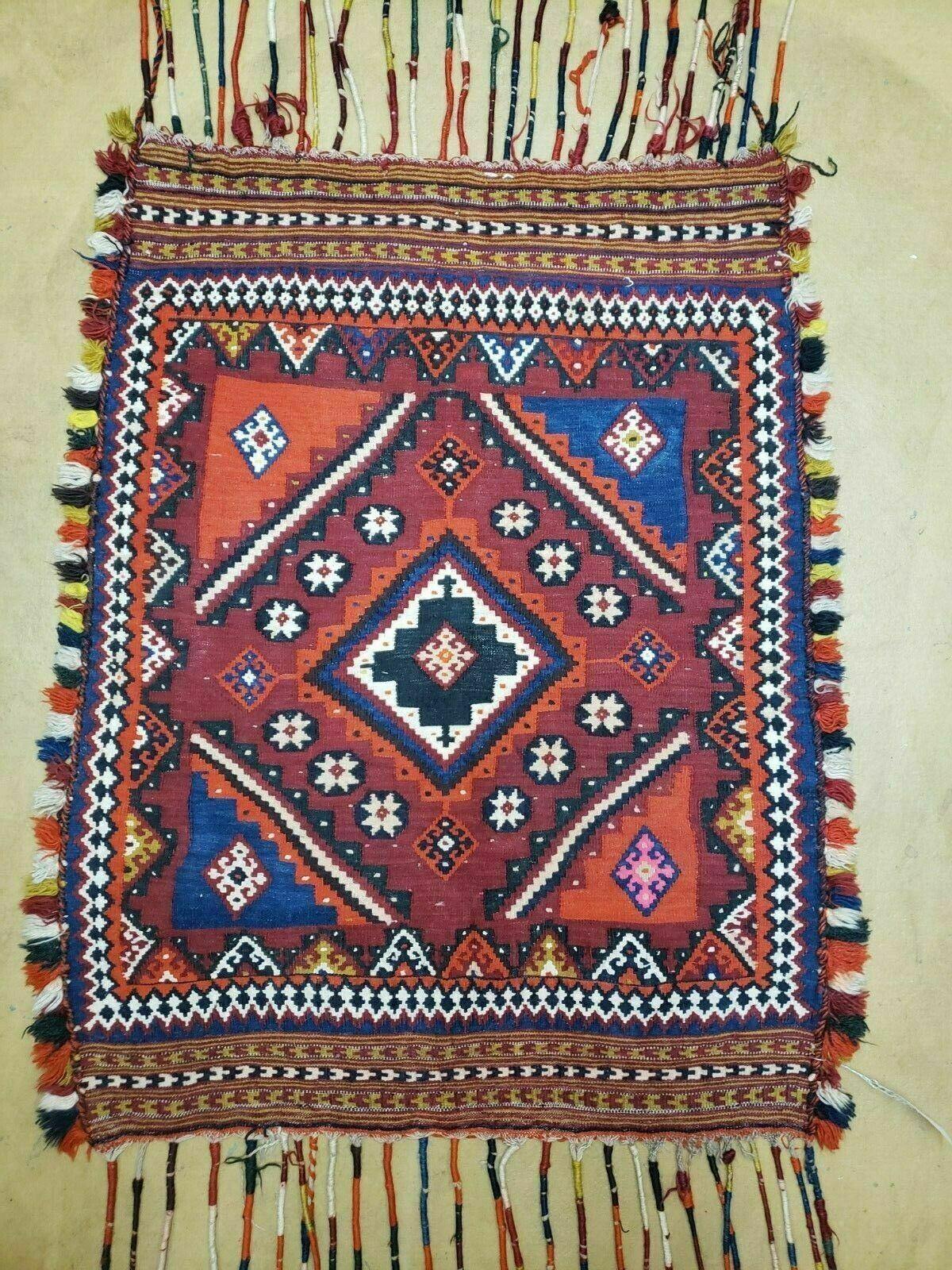 3' X 4' Antique Handmade Turkish Wool Kilim Rug Decorative Seat Cover - Jewel Rugs