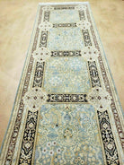 3' X 9' Vintage Handmade Fine Pakistan Paneled Design Wool Rug Runner Nice - Jewel Rugs