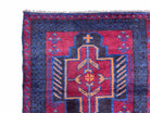 3' X 5' Vintage Handmade Tribal Wool Rug Balouchi Rug Afghan Rug Red Blue Nice - Jewel Rugs