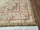 8' 8" X 11' 8" Vintage Handmade Fine Wool Rug Silk Foundation Carpet Birds Nice - Jewel Rugs