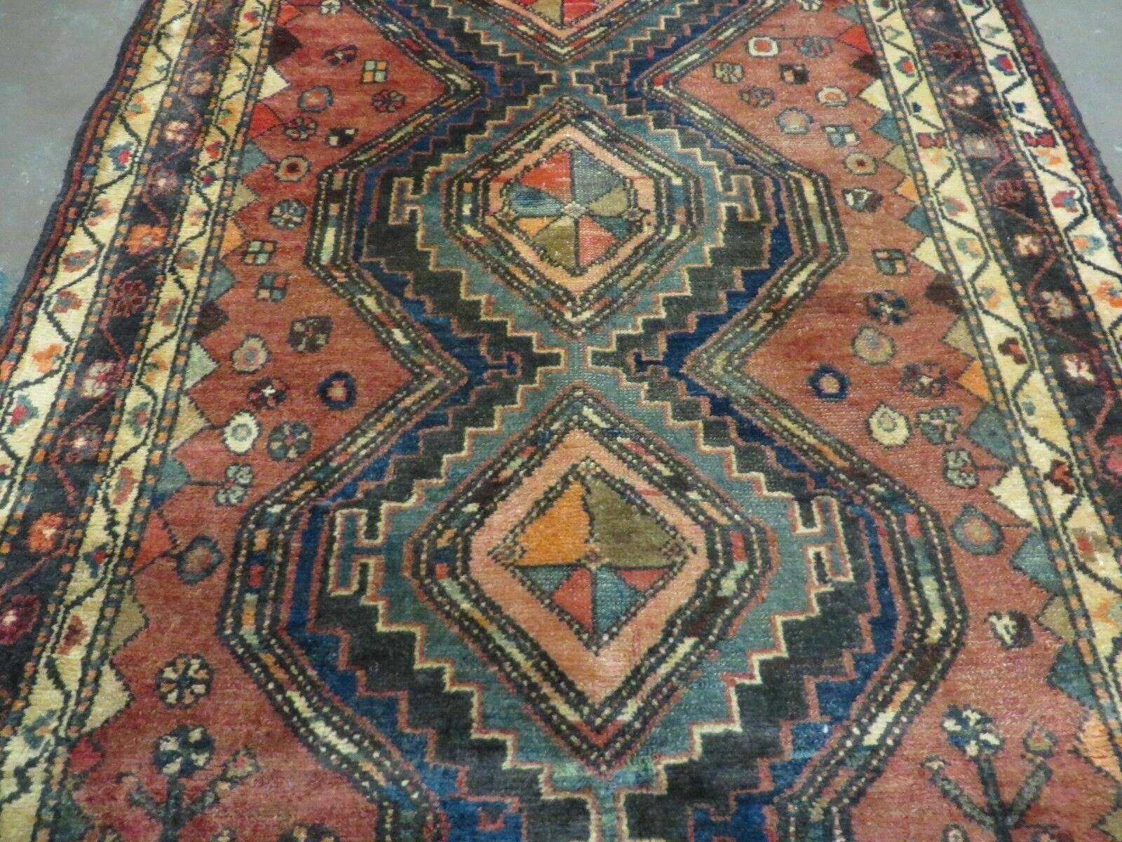 3' 6" X 10' Antique Handmade Turkish Wool Runner Rug Nice - Jewel Rugs