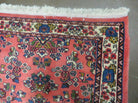 2' 11" X 12' 7" Vintage Indian Floral Handmade Wool Runner Rug Red Nice - Jewel Rugs