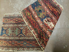 17' X 40" Antique Handmade Soumak Sumak Wool Rug Flat Weave - Jewel Rugs