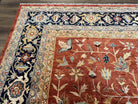 12x18 Oriental Rug, Palace Sized Hand Knotted Carpet, Oversized Wool Rug 12 x 18, Red Navy Blue Green, Allover Floral Safavieh Samarkand Rug - Jewel Rugs