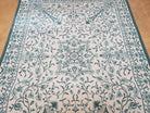 3x5 Power-Loomed Rug Ivory, Light Teal, Dark Teal Small Accent Carpet Nice - Jewel Rugs