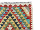 Small Kilim Rug 2x4 Colorful Turkish Kilim Accent Rug New Flatweave Wool Kilim Chobi Kilim Diamond Zigzag Playroom Rug - Jewel Rugs