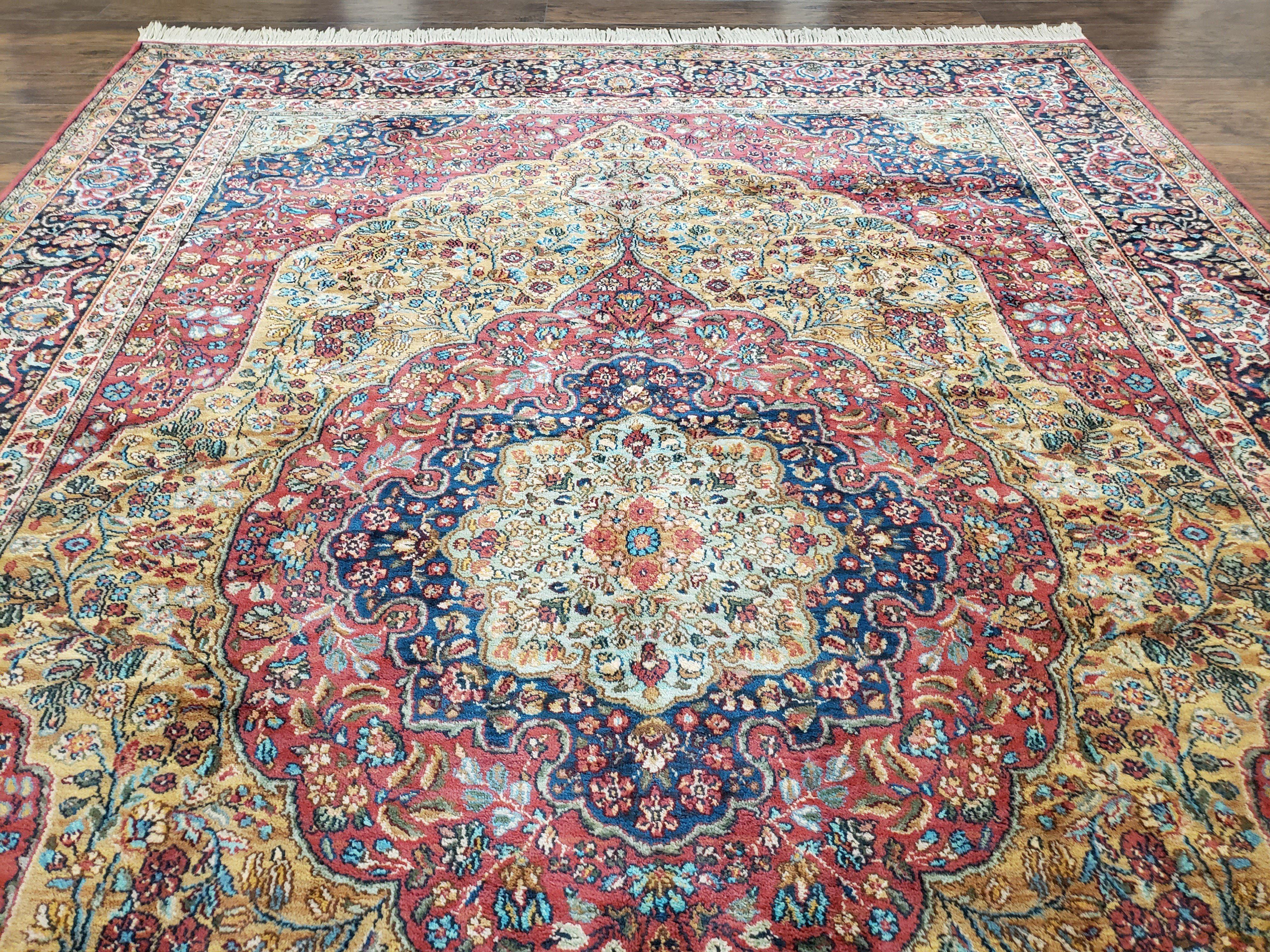 Karastan Rug 8.8 x 12 Medallion Kirman #700/718, Original Karastan Collection 700 Series, Discontinued Karastan Carpet Vintage Wool Karastan - Jewel Rugs