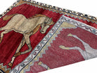 4 X 6 Handmade Hand-Knotted New Vintage Rug Wool Horses Red Organic Dyes Tribal - Jewel Rugs