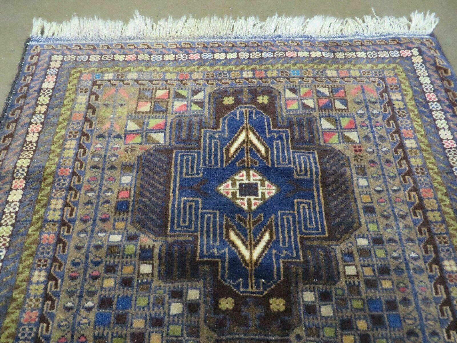 3' 5" X 6' 6" Vintage Handmade Pakistani Balouchi Balouch Tribal Wool Rug Nice - Jewel Rugs