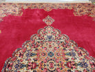 10x14 Karastan Rug Red Medallion Kirman #762 Wool Karastan Carpet Vintage 10 x 14 Area Rug - Jewel Rugs