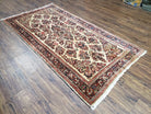 Vintage Persian Sarouk Rug, Wool, Hand-Knotted, Ivory, 3' 3" x 6' 5" - Jewel Rugs