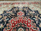 9' X 12' Vintage Handmade Indian Kashmiri Silk Rug Carpet Nice - Jewel Rugs