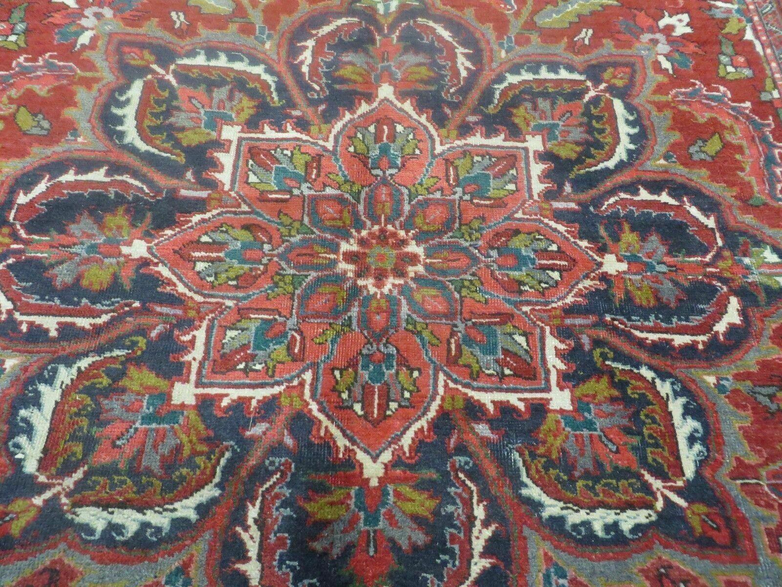 7' X 10' Vintage Handmade India Oriental Floral Hand Knotted Wool Rug Nice - Jewel Rugs