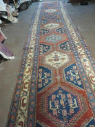 3' 5" X 16' Antique Handmade Turkish Wool Runner Rug Nice - Jewel Rugs