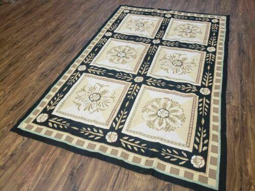 4' X 6' Handmade French Aubusson Savonnerie Garden Design Needlepoint Rug Nice - Jewel Rugs