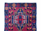 3 X 4.3 Vintage Handmade Tribal Wool Rug Balouch Rug Afghan Rug Red Blue Nice - Jewel Rugs