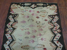 2' 7"X 11' Vintage Handmade Bessarabian Flat Weave Wool Rug Runner Beige and Black - Jewel Rugs