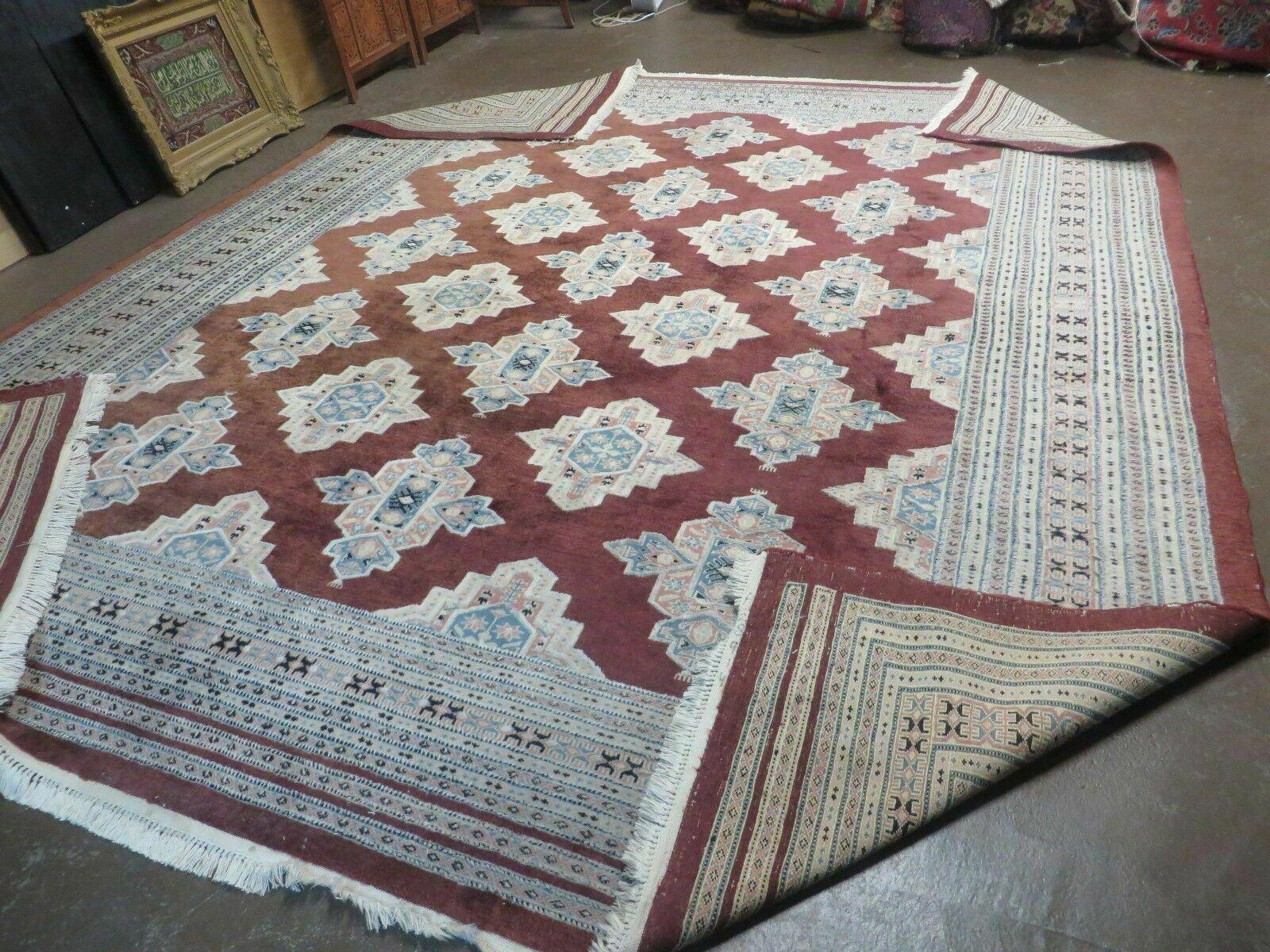 8' X 10' Vintage Handmade Bokhara Turkoman Pakistan Wool Rug Carpet Nice - Jewel Rugs