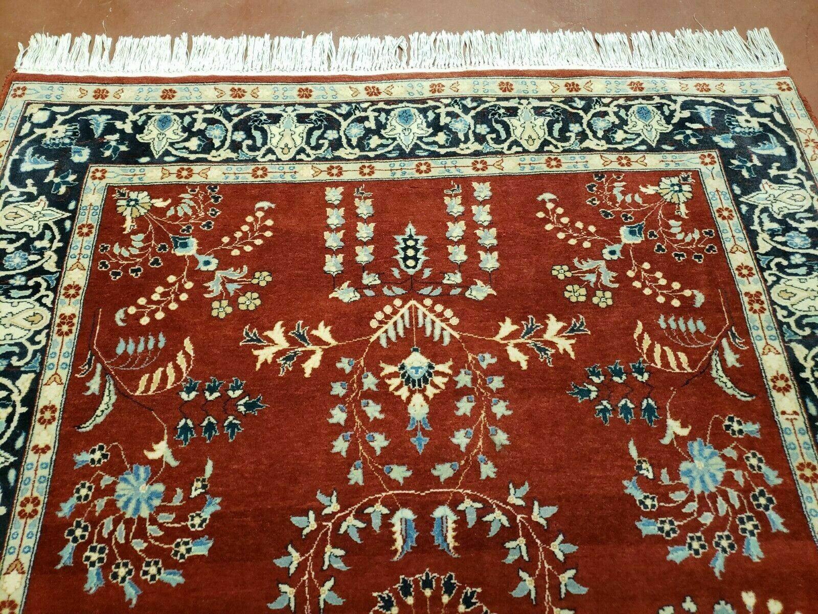 4' X 6' Vintage Handmade Pakistani Rug Highly Detailed Red - Jewel Rugs