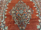 5' X 8' Antique Handmade Turkish Wool Rug Central Medallion Open Field Red Traditional Home Décor - Jewel Rugs