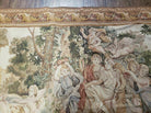 4' 6" X 6' Tapestry French Design Handmade Aubusson Weave Nature One Of A Kind - Jewel Rugs