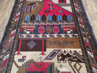 4x6 Handmade Balouch War Afghan Tribal Rug Organic Dyes Tanks Soviet Aggregation - Jewel Rugs