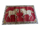 4 X 6 Handmade Hand-Knotted New Vintage Rug Wool Horses Red Organic Dyes Tribal - Jewel Rugs