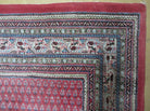 7' X 9' Vintage India Oriental Paisley Handmade Wool Rug Red Vegetable Dyes - Jewel Rugs