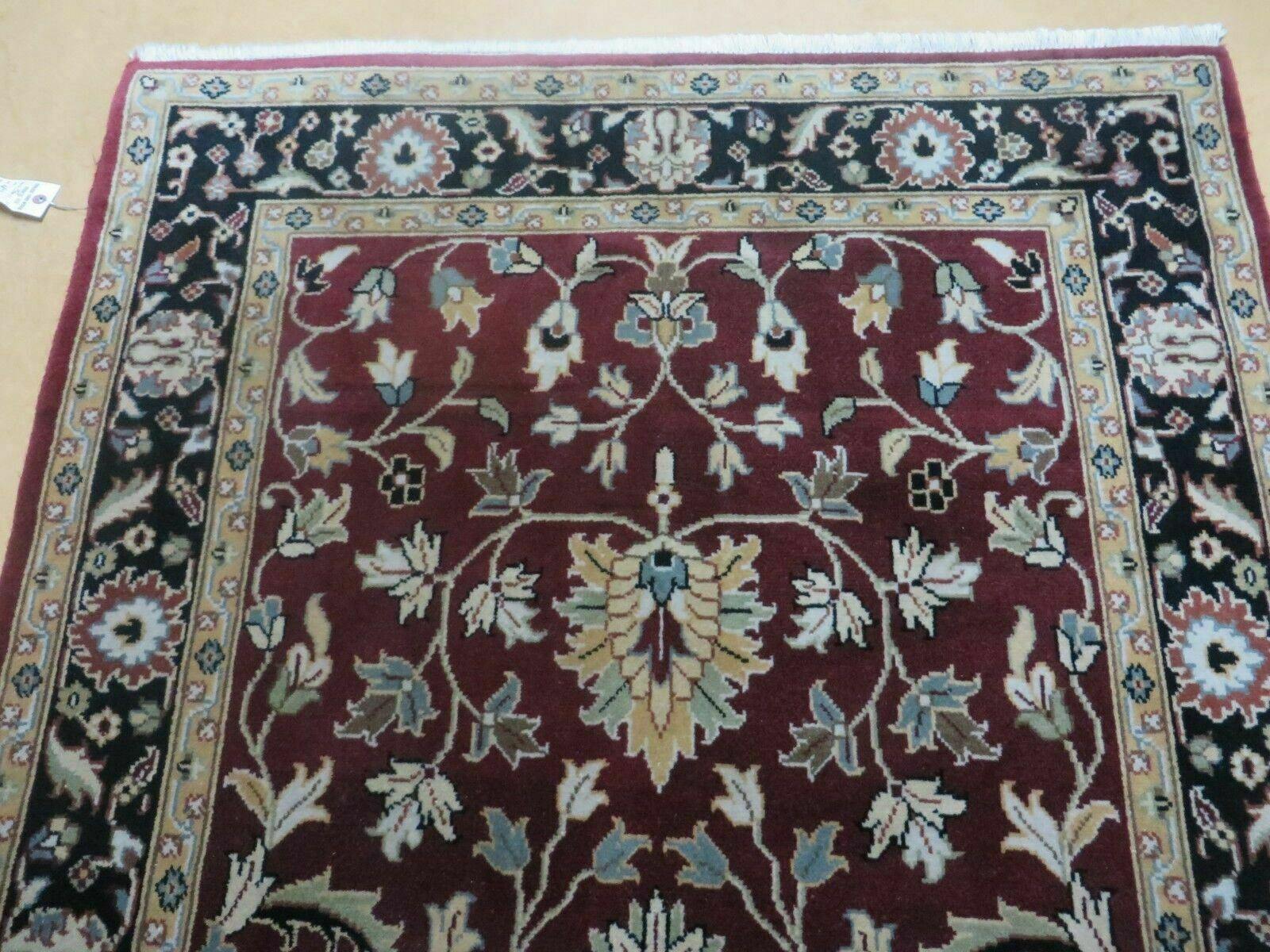 4' X 6' Handmade Finely Knotted Indian Agra Pattern Wool Rug Nice - Jewel Rugs