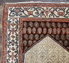 Rare Persian Tribal Runner Rug 3.5 x 10, Sarab Serab Kalegy Carpet, Antique 1920s Collectible Geometric Medallion Oriental Wool Runner, Hand Knotted, Camel Hair Color - Jewel Rugs