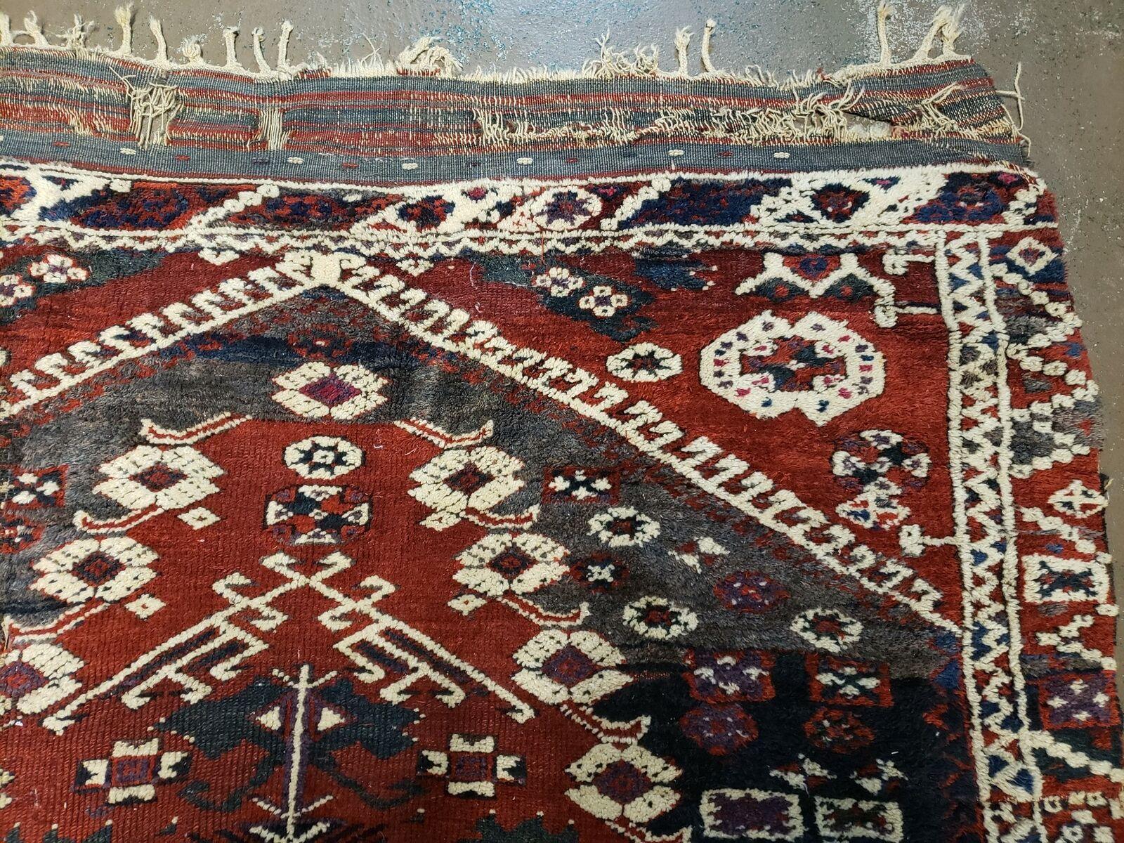 4' X 4' 4" Antique Handmade Turkish Oriental Bergema Wool Veg Dyes Tribal Collectible Rug - Jewel Rugs